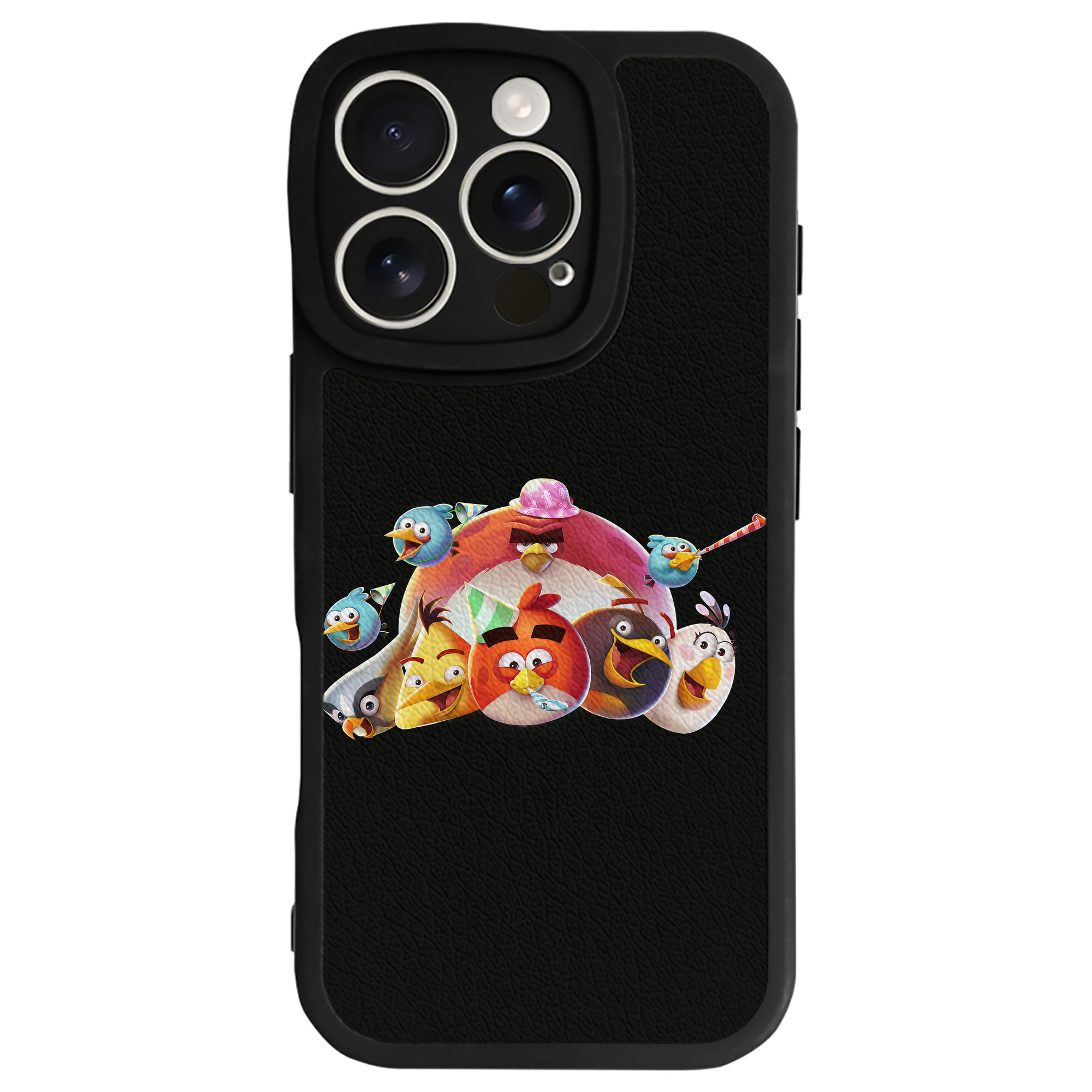 （画像用） Angry Birds アングリーバード 【iPhone 16シリーズ対応】シリコンスマホケース（レザー調） 材質：シリコン